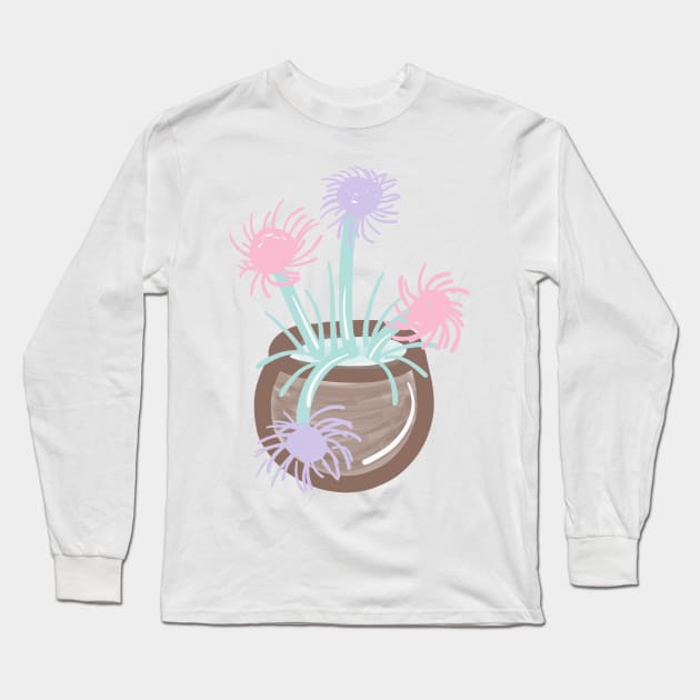 THISTLES IN BROWN BOWL Long Sleeve T-Shirt by aroba